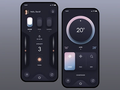 Smart Home Climate Control App app design app ui app ux design home automation humidity control interface design mobile app mobile ui mobile ux modern ui smart home smart home app smart technology smart thermostat temperature control ui ui design ux ux design