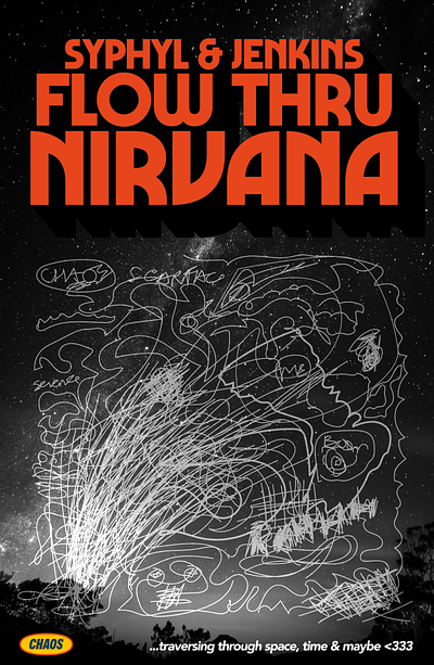 Nirvana fantasy graphic design illustration posterdesign scifi scribbleart storytelling typography