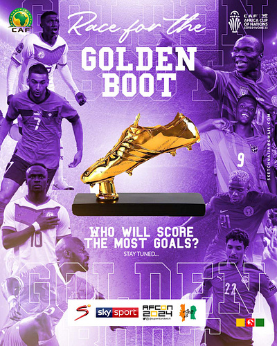 GOLDEN BOOT Sports flyer design for AFCON afcon africa cameroun cup egypt flyer football football competition football design graphic design soccer sports sports design sports flyer