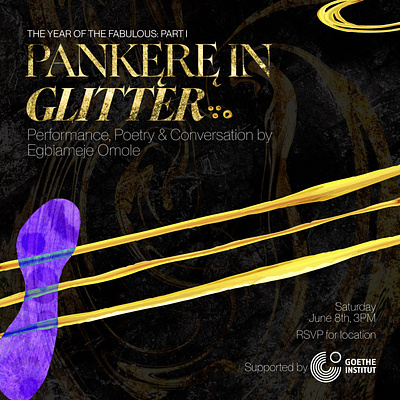 Pankéré In Glitter - Poster Design designforart graphic design performanceart posterdesign texture typography