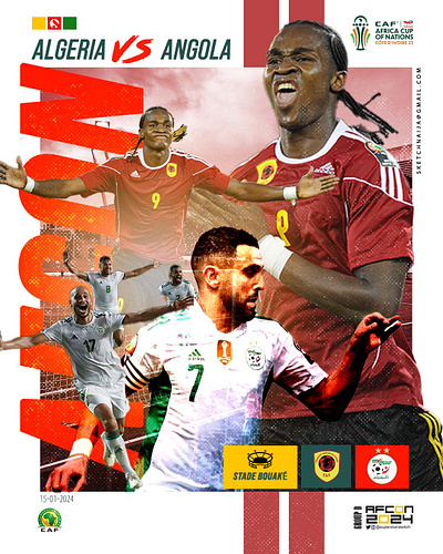 Algeria VS Angola Football Tournament Flyer afcon algeria angola flyer football football flyer soccer sports flyer