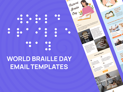 World Braille Day Email Templates email email builder email campaign email design email marketing email newsletter email templates html email marketing newsletter ui web design world braille day email