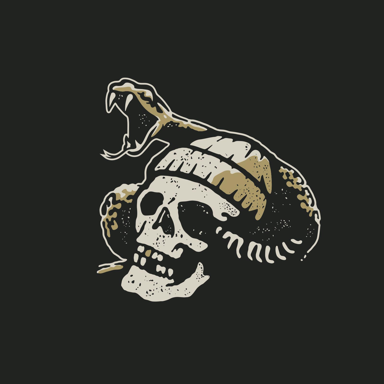 Never Stop Wandering branding design graphic design illustration logo lowbrow skull snake t shirt vector