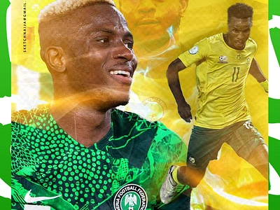 Nigeria VS South Africa Football Tournament flyer graphic design graphics lookman nigeria osimhen soccer south africa sports