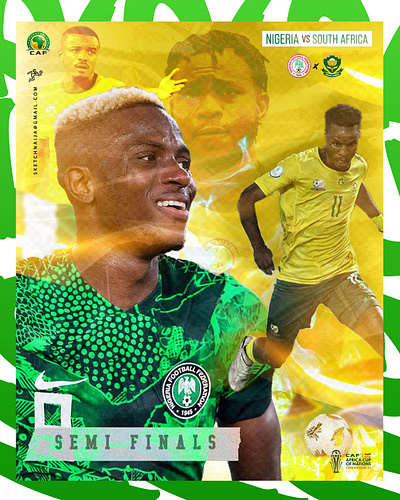 Nigeria VS South Africa Football Tournament flyer graphic design graphics lookman nigeria osimhen soccer south africa sports