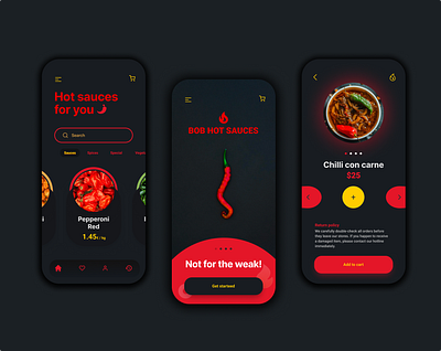 Modern Dashboard UI for Sauce Shop App app app sauce app shop clean delivery design ecommerce food minimal mobile mobileapp sauce shop shop delivery ui uiux ux