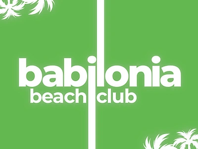 Babilonia Beach Club branding babilonia beach club beach club brand visual beach club branding beach club logo design beach insired logo beach resort branding brand visual branding horeca hospitality branding lifestyle branding logo logo for beach club minimalistic typography nature inspired logo ideas palm tree logo product branding tropical vacation brand vacation branding visual identity