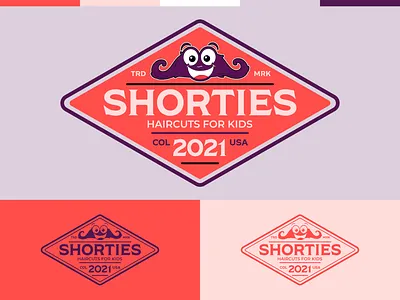 Kids Barber Shop Brand branding design graphic design illustration logo logos vector