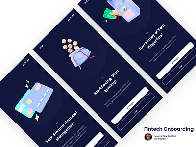 Fintech Onboarding UI app design figma fintech ui onboarding ui