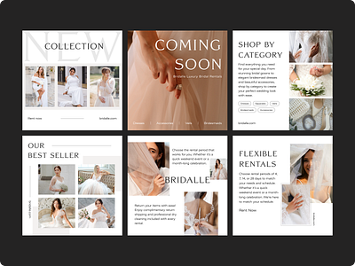 Social Media Design branding bride design fashion innovative instagram post design luxury rental social ad design social design social media design visual design wedding wedding post design