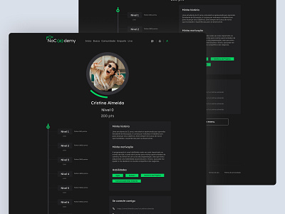 Profile Page - LMS Platform | NoCodemy code design profile ui ux web