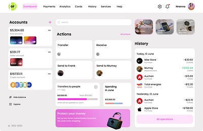 FinTech Dashboard dashboard design fintech ui