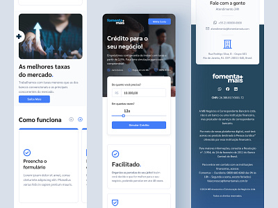 Finance & Business Landing Page - Mobile Version | Fomenta design mobile ui ux