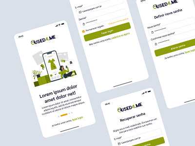 Login & Sign In Page - Mobile | Used4Me design login mobile sign in ui ux