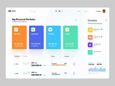 Cryptocurrency Dashboard UI Concept 4 admin panel cryptocurrency dashboard dashboard design dashboard ui design homepage management tools product design project management saas dashboard trading ui concept ui design web web design web page