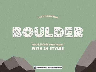 Boulder Multilingual Font Family boulder branding brush dirty display doodle drawing family font fun graphic design grunge handmade handwritten multilingual rough styles textured typography