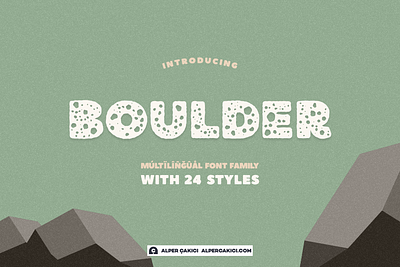 Boulder Multilingual Font Family boulder branding brush dirty display doodle drawing family font fun graphic design grunge handmade handwritten multilingual rough styles textured typography