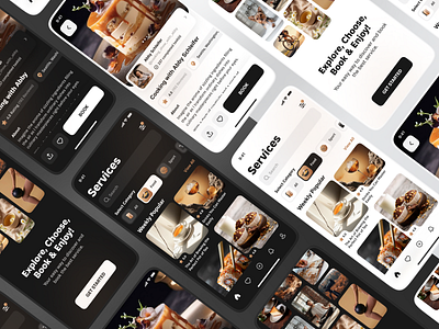 Services Mobile App | Concept booking clean design mobile app mocha mousse pantone2025 sevices ui user experience user interface ux