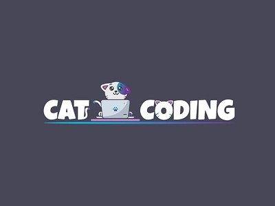 Cat Coding - Logo Animation 2d 2danimation animation motion graphics