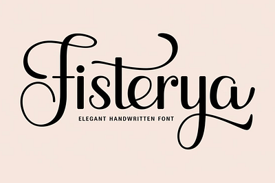 Fisterya Elegant Handwritten Font design font sans serif vector