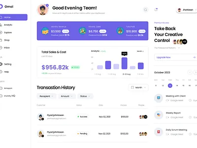 Omoi - Dashboard businessanalytics dashboarddesign dashboardui datadrivendecisions datadrivengrowth datavisualization digitalsolutions interactivedashboard intuitivedesign optimizeperformance productanalytics productdashboard productinsights productmanagementtools productperformance techdashboard techforbusiness uiuxdesign userfriendlydesign uxforproductivity