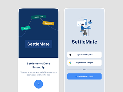 Financial Settlement App 02 app onbaording app uiux clean app finance app finance app onboarding financial financial settlement app hybrid app legal app onboarding login screen mobile app design modern app secure app uiux