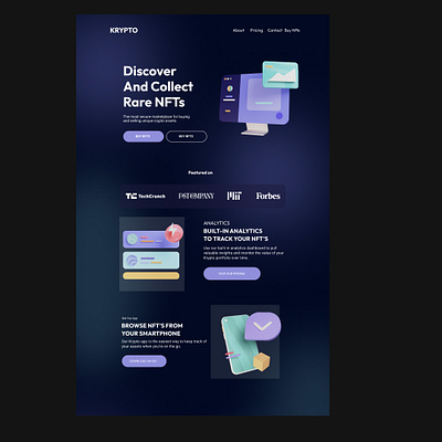 NFT webpage UI designed ui