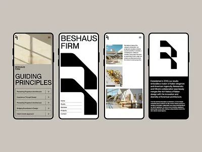 ⬤ BESHAUS FIRM | Mobile Design Version case study concept eddesignme el salvador firm interaction mobile version real estate ui design userexperience