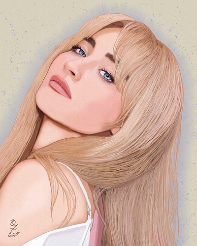 Sabrina Carpenter Portrait Fanart by Oz Galeano art arte celebrity color design dibujo digitalart drawing fanart illustration music ozgaleano portrait retrato sabrina carpenter singer