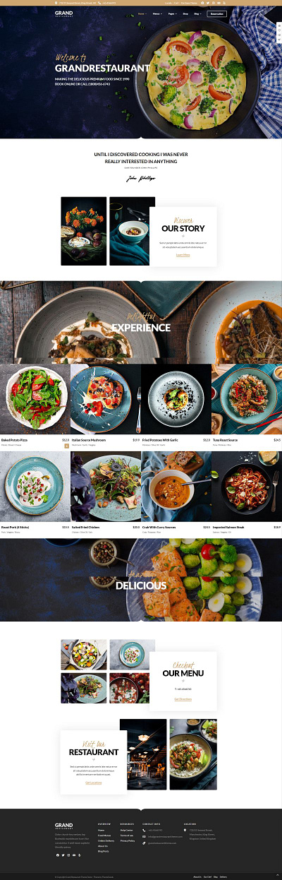 Resstaurant Website redesign website website website design wordpress elementor wordpress website