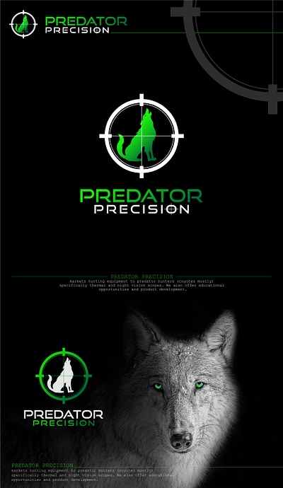 Logo for PREDATOR PRECISION___it is in use branding graphic design illustration logo vector