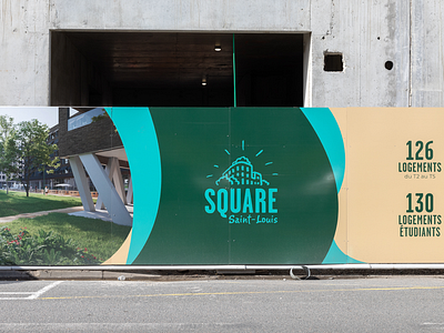 Square – Hoarding design architecture billboard chantier design hoarding identity logo palissade urbanism urbanisme