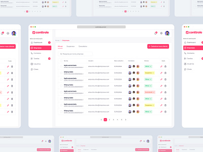 Clients & Costumers List - Accounting Web Platform | Conttrole clients costumers design list table ui ux web