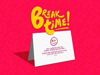 Break Time! design graphic design illustration photoshop typography vector