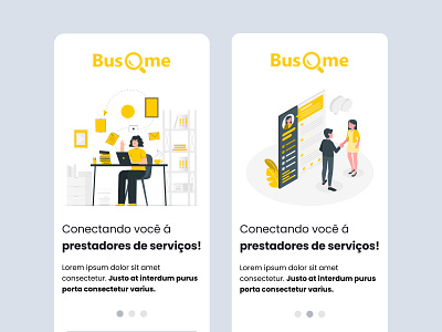 Onboarding - Services Mobile App - Busqme app design login mobile onboarding ui ux web