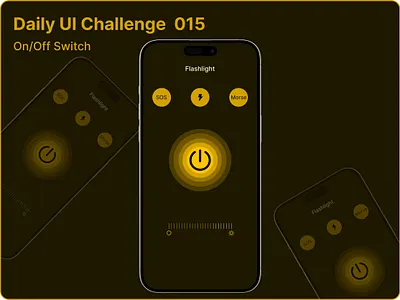 Challenge #015 - On/Off Switch | Daily UI appdesign dailyui designchallenge designinspiration dribbble flashlightdesign interactiondesign interfacedesign lightingcontrol morsecode onoffswitch sliderui sosfeature techui mobiledesign uichallenge uiux userinterface uxui