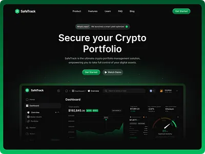 SafeTrack Hero Section branding ui