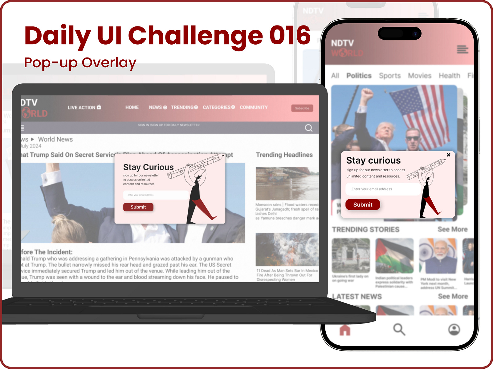 Challenge #016 - Pop-up Overlay | Daily UI by Kuldeep Goswami on Dribbble