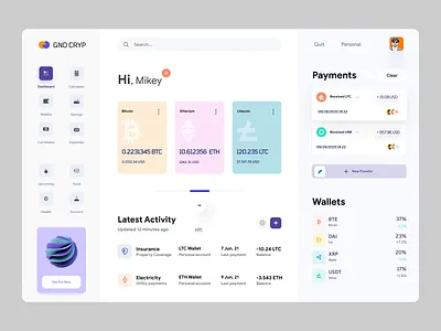 Cryptocurrency Dashboard UI admin panel cryptocurrency dashboard dashboard design dashboard ui design finance homepage management tools product design project management saas dashboard statistics ui concept ui design web web design