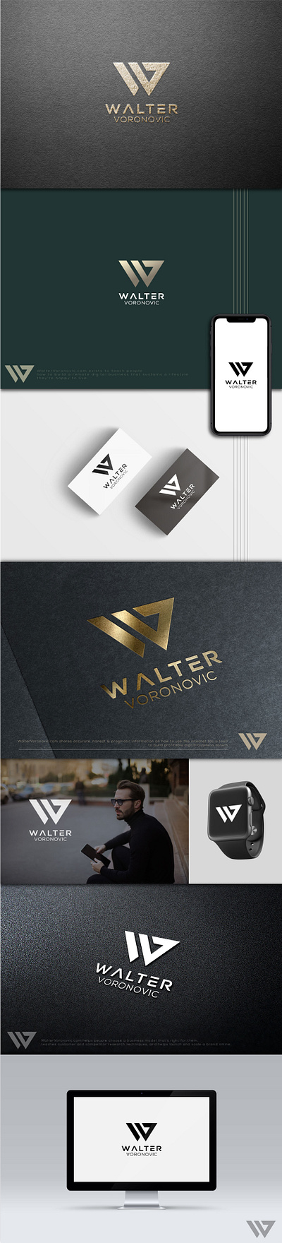 Logo Idea for WALTER VORONOVIC abstract graphic design illustration logo vector