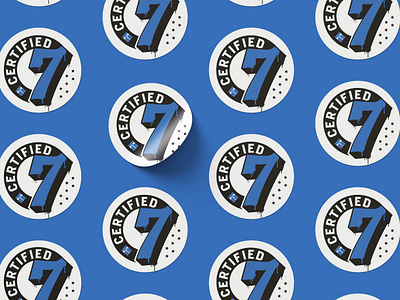 Blasters Certified 7 Sticker design graphic design