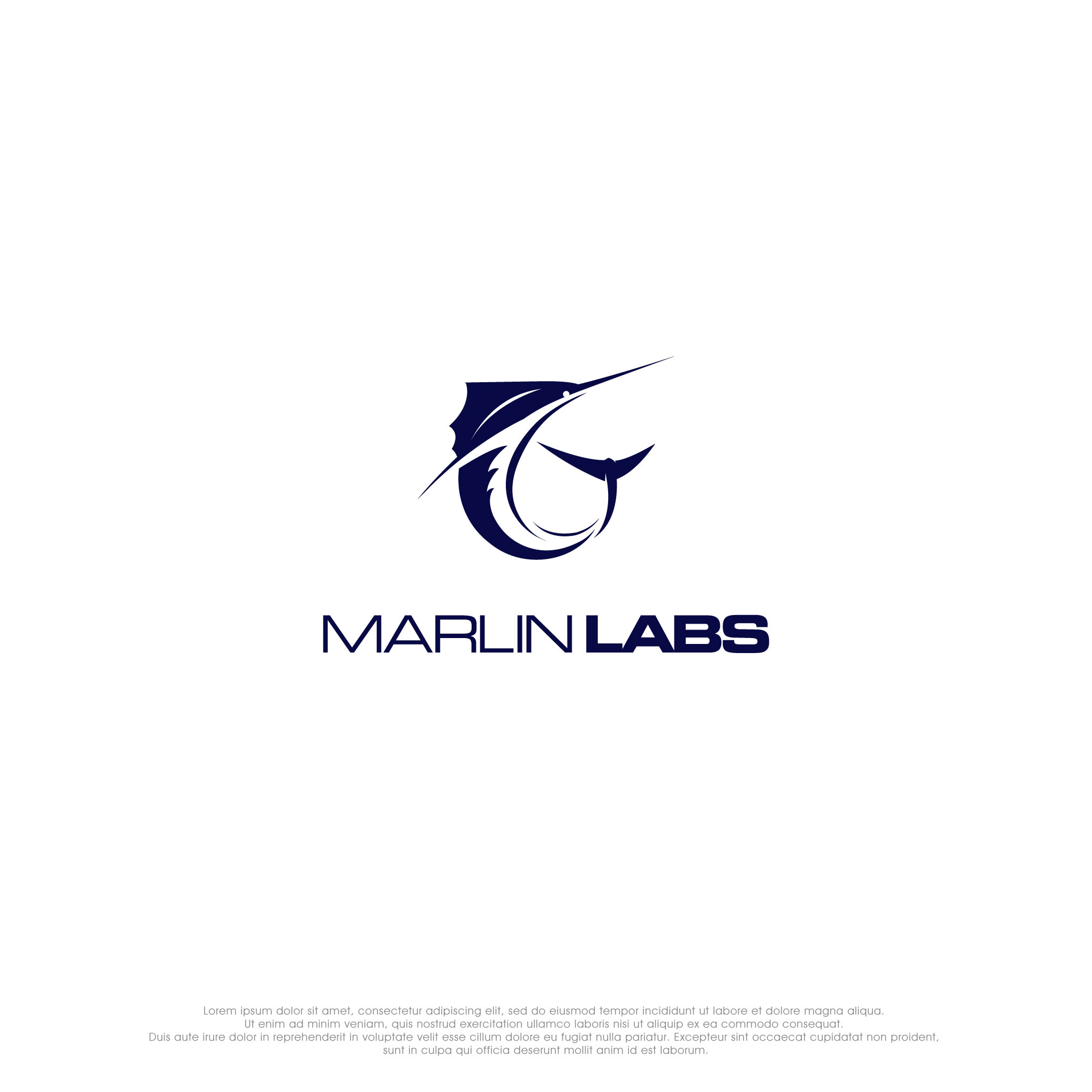 Logo Idea for MARLIN LABS design graphic design illustration logo vector