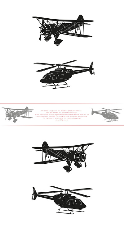 Idea for Airplane and helicopter design graphic design illustration vector