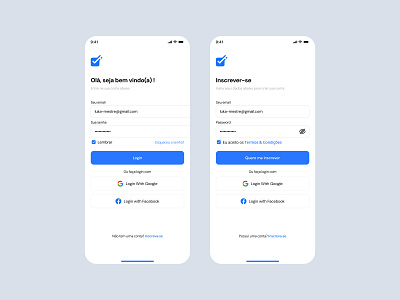 Login & Sign In Page - To-do Tasks App | SwapIt app design login mobile task tasks tinder to do todo ui ux