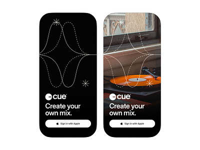 cue – create your own mix app app ui branding logo logo design ui ui ux ux visual design