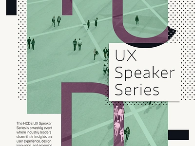 Poster Design for UX Speaker Series design poster design