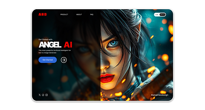 Angel AI Landing Page Design | Modern UI/UX Concept aidesign aiinterface amanrao figma iser interface landing page moderndesign ui design uiuxdesign web page