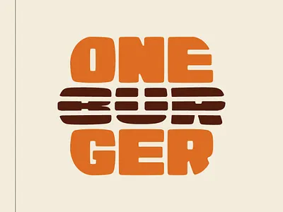 Day 33: Burger Joint Logo - One Burger #dailylogochallenge brand identity branding burger joint burger logo dailylogochallenge graphic design logo