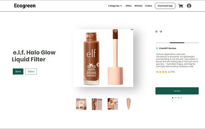 Product page for e-commerce website design e commerce figma product page shopping ui uiux