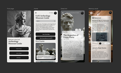 Museum Guide App app app design branding design prototype ui ux